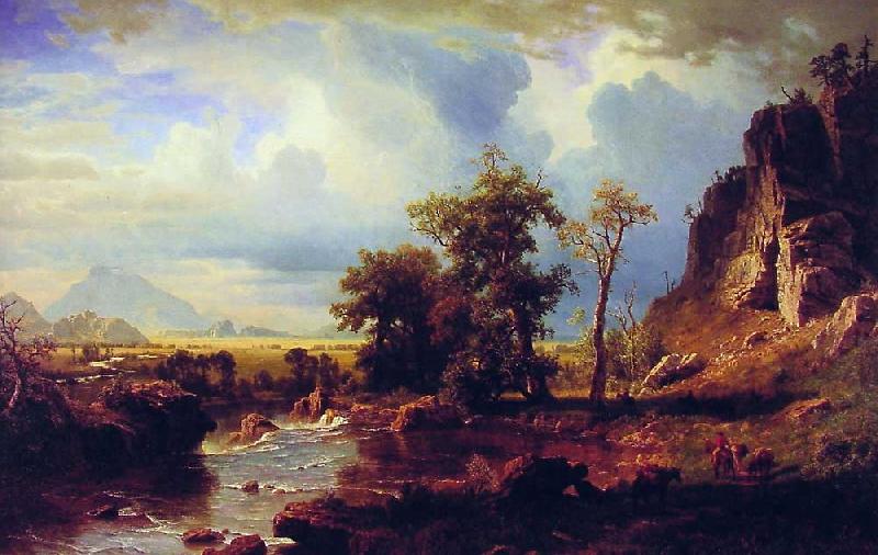 Albert Bierstadt North Fork of the Platte Nebraska Sweden oil painting art